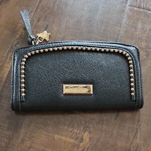 Black Leather Studded Women's Wallet 5/$15